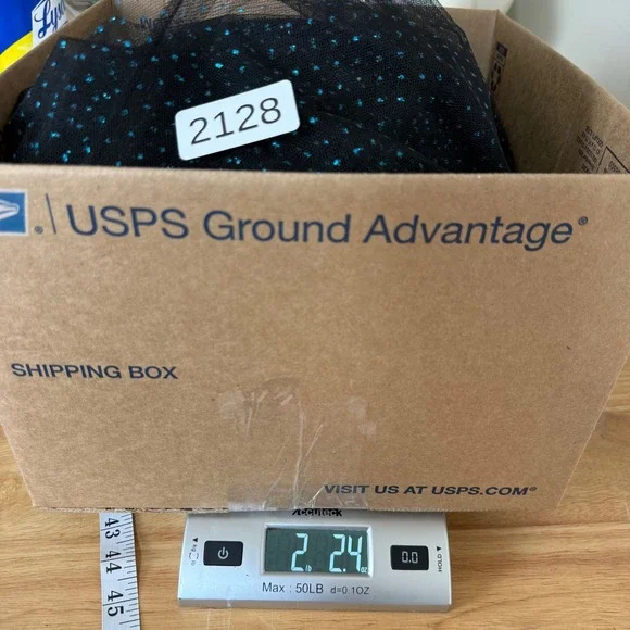 Victor Costa Black Glitter Polka Dot Ruched Tulle Ruffle Mermaid Gown Dress SZ 4 - Picture 13 of 13